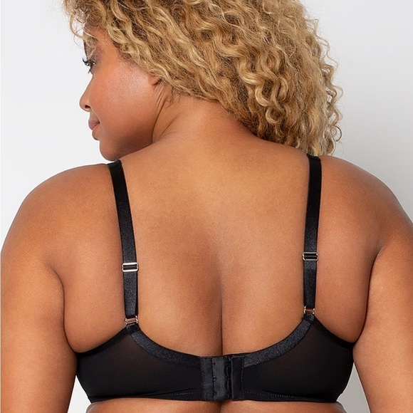 Curvy Couture Sheer Mesh Full Coverage Unlined Underwire Bra 38DD NEW! - Picture 2 of 7